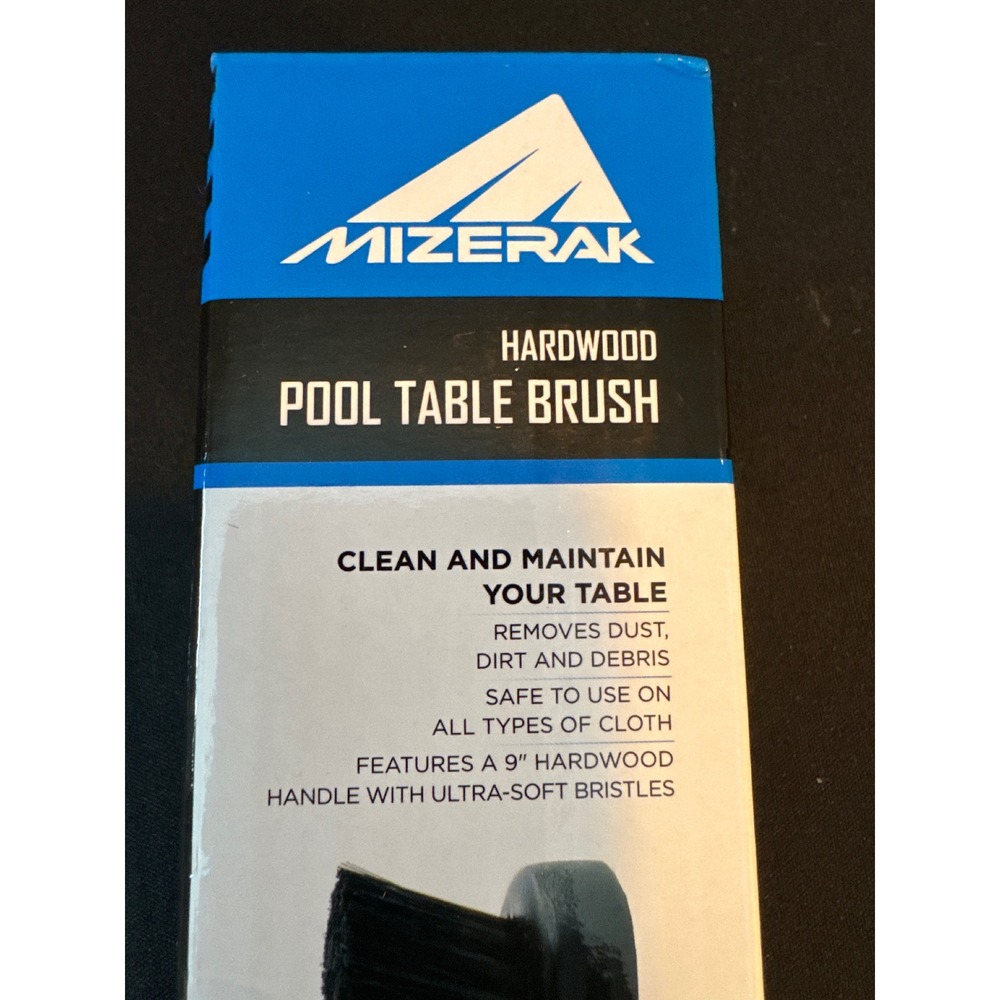 Mizerak P1814 Hardwood Pool Table Brush 9" Billiards Cleaning Brush Black New - Picture 2 of 9